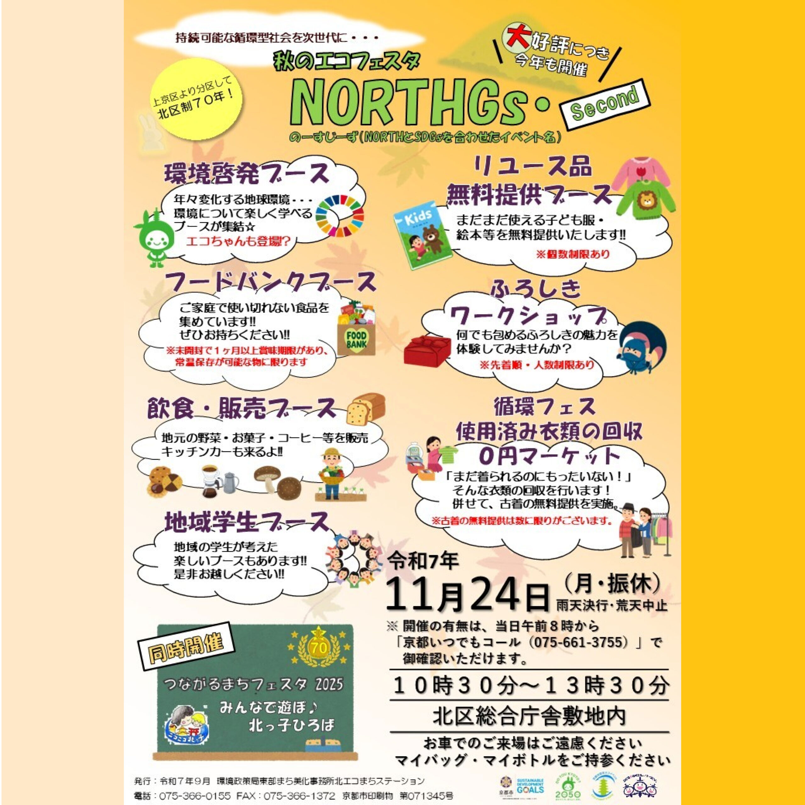 京都市北区のエコフェスタ「NORTHGs.second」（ノースジーズセカンド）に¥0Marketが出展します